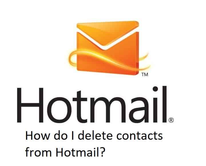 How do I delete contacts from Hotmail?