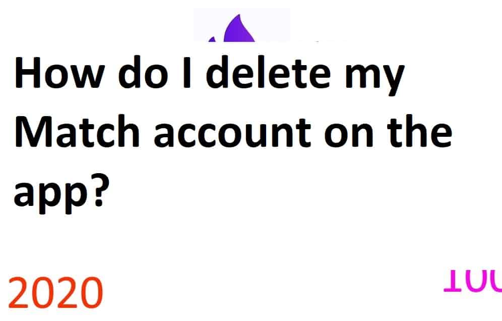 How do I delete my Match account on the app?