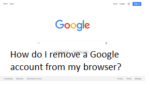 How do I remove a Google account from my browser?