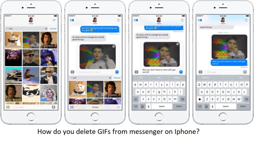 How do you delete GIFs from messenger on Iphone?