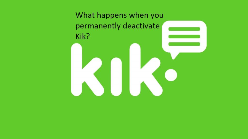 What happens when you permanently deactivate Kik?