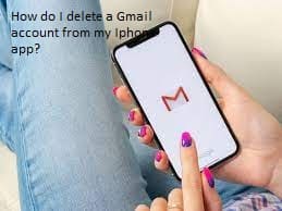 How do I delete a Gmail account from my Iphone app?