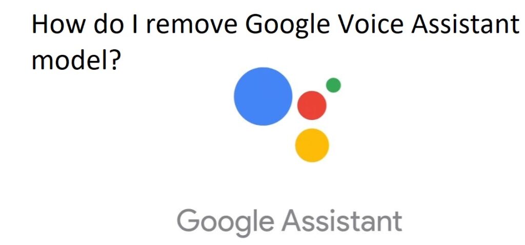 How do I remove Google Voice Assistant model?