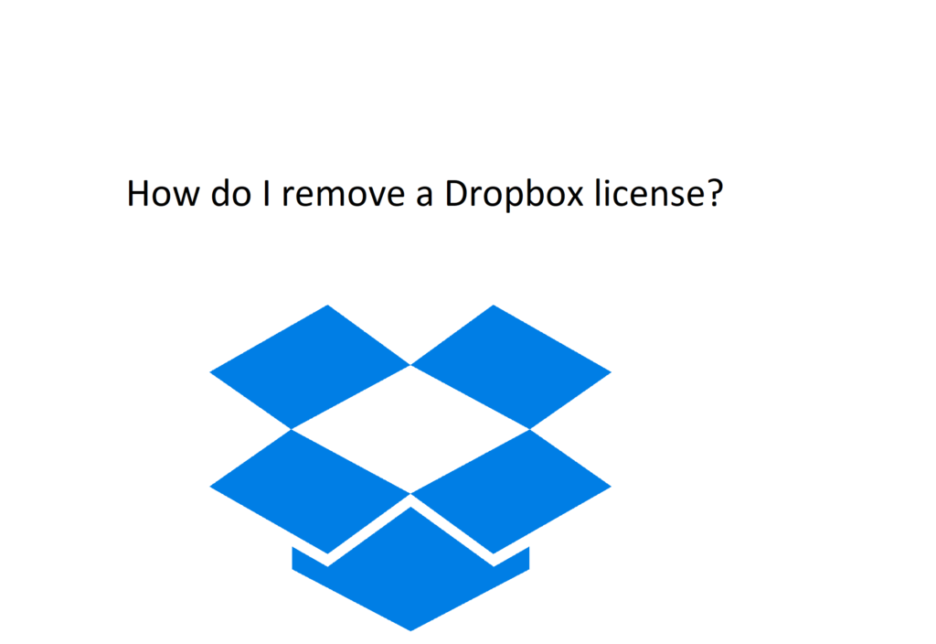 How do I remove a Dropbox license?