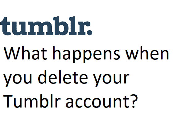 What happens when you delete your Tumblr account?