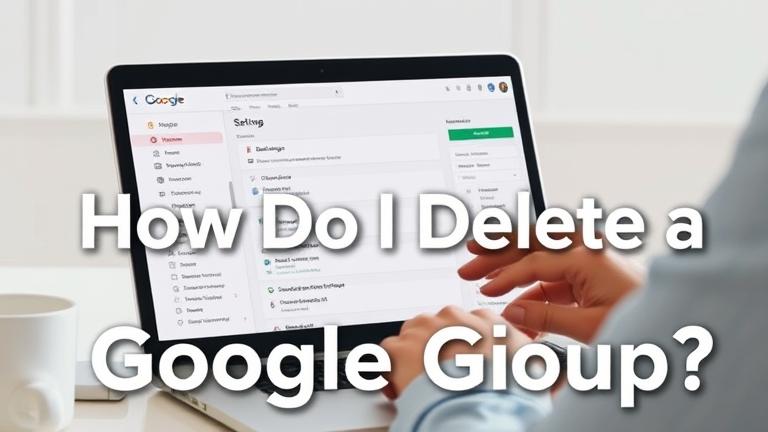 alt_text: User accesses Google Groups on a device, showing options to manage or delete a group.