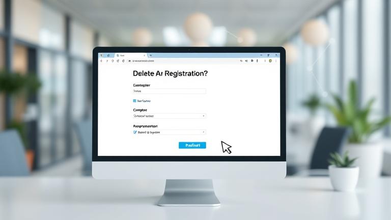 alt_text: User deletes account via clean interface with delete button on smartphone.
