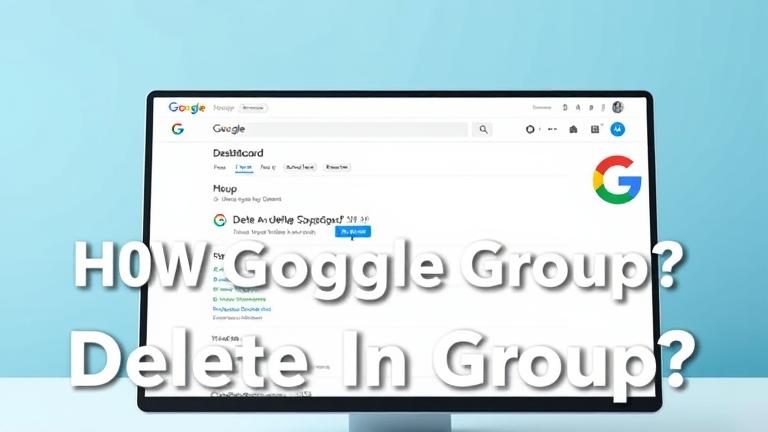 alt_text: Google Groups dashboard with delete button highlighted, showing a warning icon and cursor.
