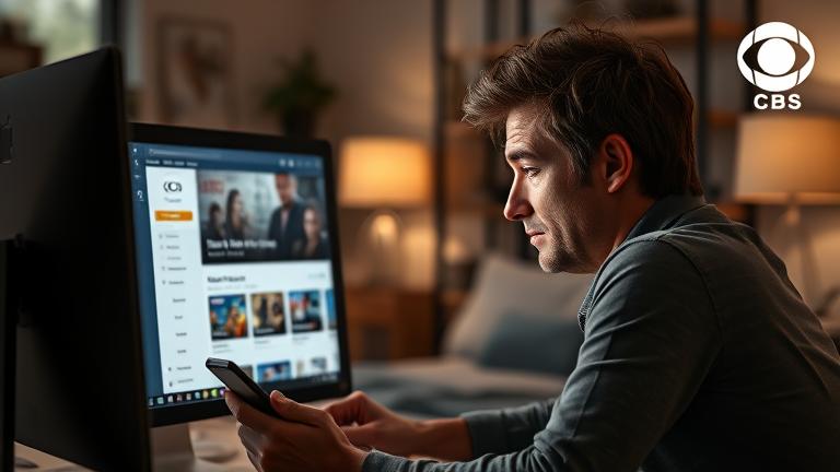alt_text: Person frustrated at home with CBS All Access on screen, managing their streaming account.