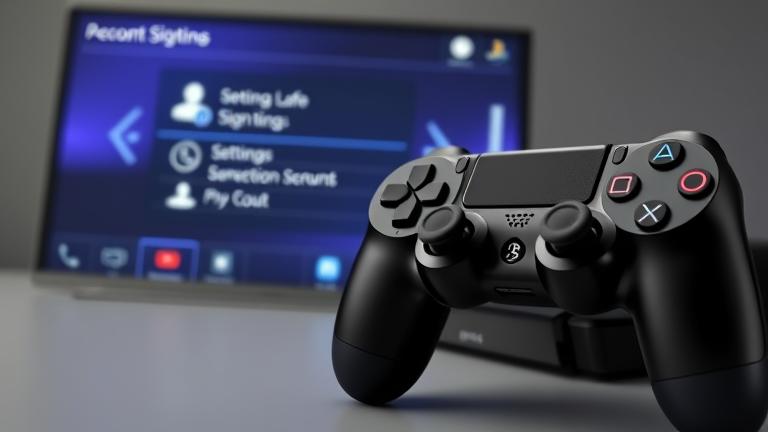 alt_text: Modern PS4 screen showing account settings for quick PSN sign-out.