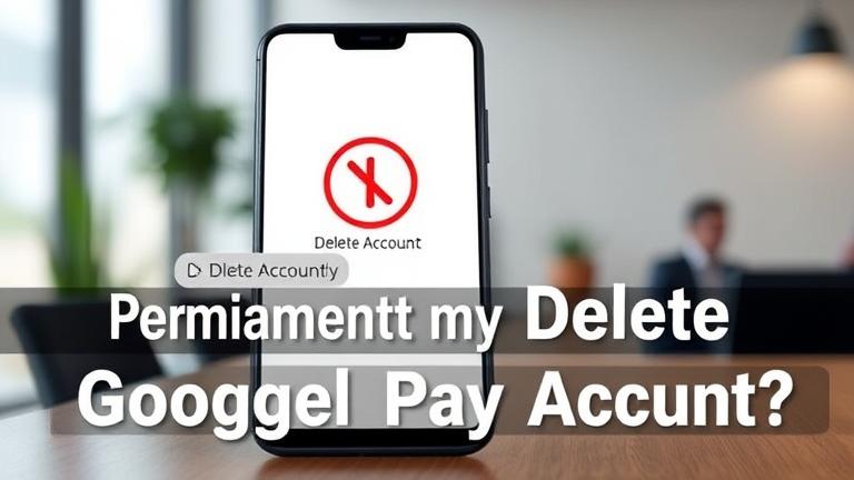 alt_text: Smartphone screen showing Google Pay delete option with warning icon, clear instructions.