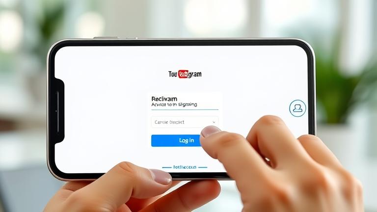 alt_text: Person reactivating Instagram account on phone with login screen in vibrant colors.