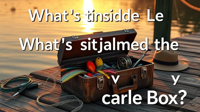 alt_text: Weathered tackle box on a dock, hinting at fishing secrets inside.