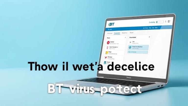 alt_text: Laptop screen showing BT Virus Protect with a device being removed via a red X icon.