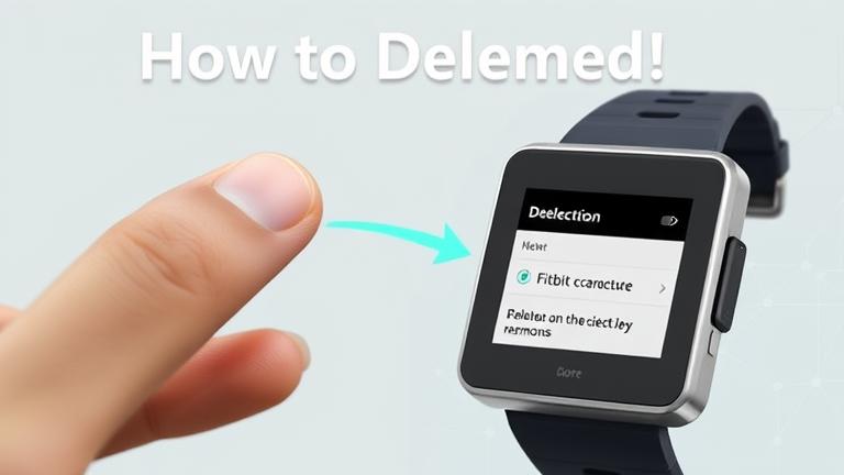 alt_text: Fitbit Charge 2 disconnecting from device, symbolizing deletion or unpairing process.