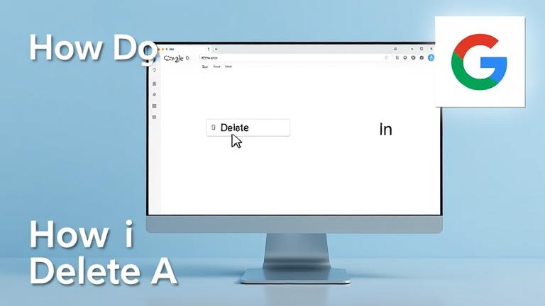 alt_text: Computer screen showing Google Groups with delete option highlighted, in a clean, modern style.
