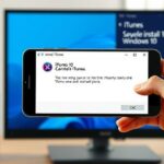alt_text: Windows 10 error blocking iTunes install, with troubleshooting tips nearby.