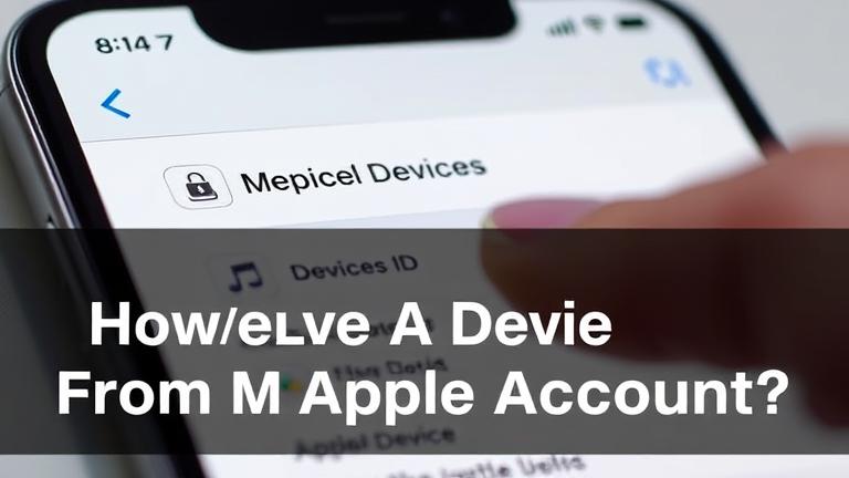 alt_text: Close-up of Apple ID settings on iPhone, highlighting a device for removal.
