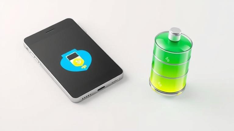 alt_text: Smartphone with Avast icon and partial battery drain, symbolizing security's battery impact.