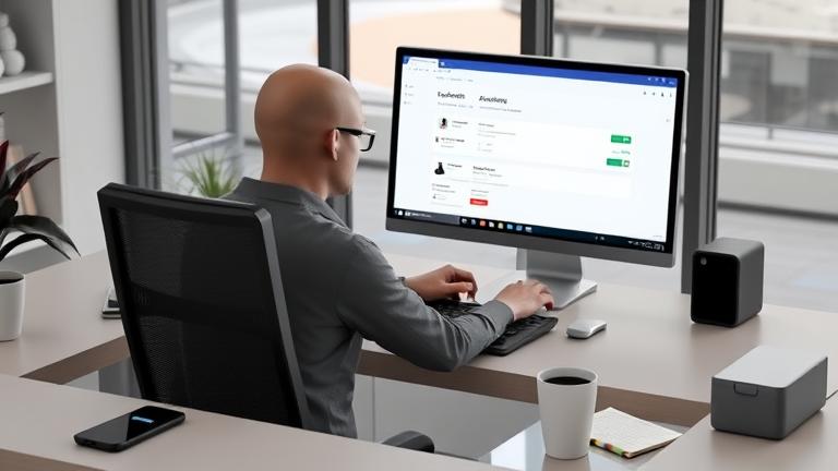 alt_text: User deletes Dscout account on a laptop in a modern, tech-savvy workspace.
