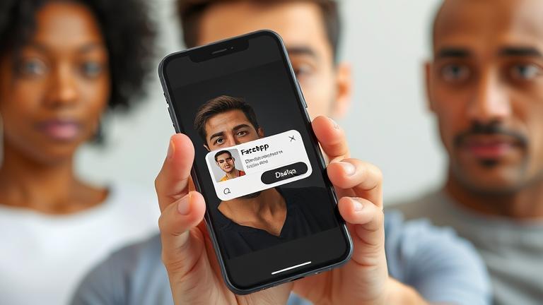alt_text: Person uninstalling FaceApp from phone with clear delete option highlighted.