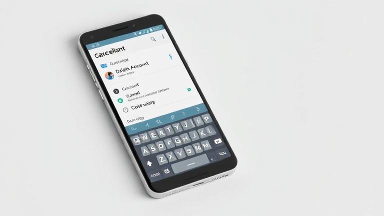 Alt_text: User taps 'Cancel' on SwiftKey app to delete account, with supportive, modern design.