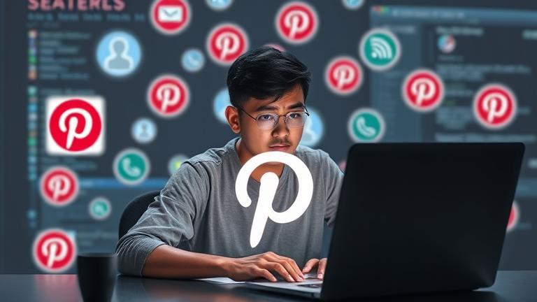 Alt_text: Person focused on computer amid privacy icons, emphasizing account deletion and security.