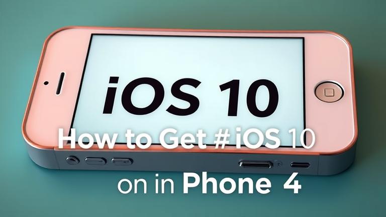 Vintage iPhone 4 with iOS 10 setup, blending classic design and modern tech hints.