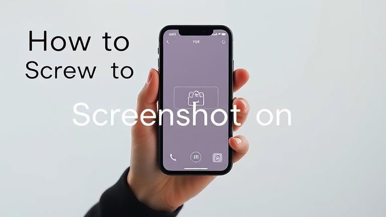 alt_text: Person holding iPhone XS with screenshot UI, modern background, "How to Screenshot on XS" overlay.