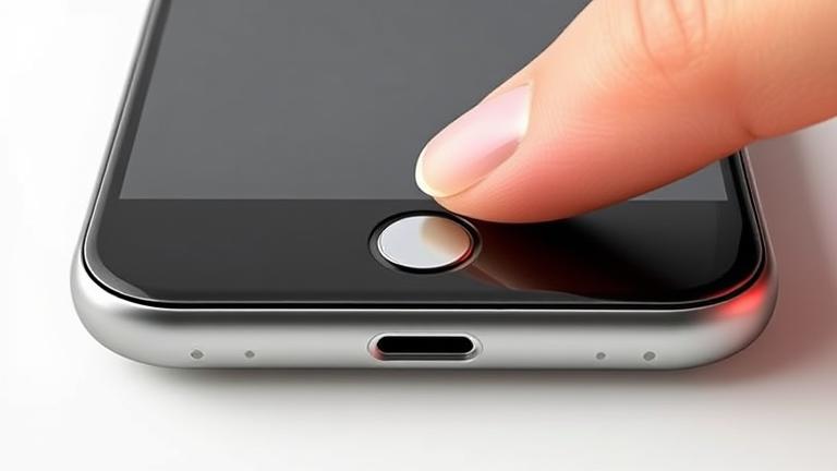 alt_text: Close-up of iPhone 6s Plus showing finger pressing Home and Power buttons for screenshot.