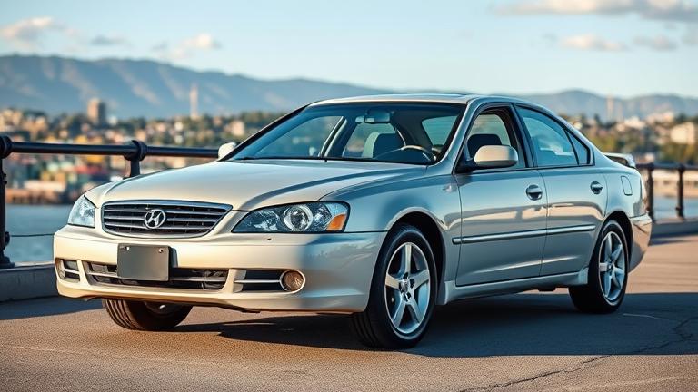 alt_text: Well-maintained, high-mileage car with sale sign, inviting scene and trustworthy vibe.