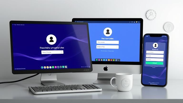 alt_text: Frustrated user with error icons on PC and mobile login screens, highlighting autofill issues.