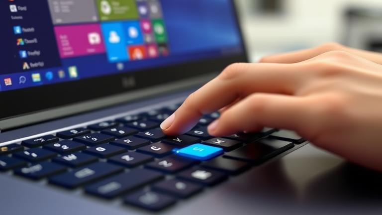 alt_text: Hands pressing Ctrl+Alt+S to open Windows Store on a modern keyboard.