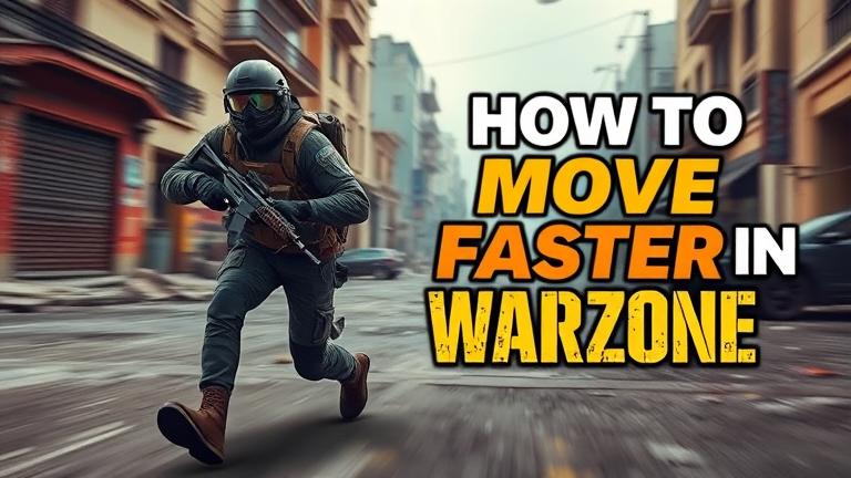 alt_text: Gamer in tactical gear sprinting fast in Warzone with PS4 elements and dynamic motion.