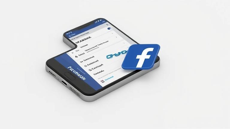 alt_text: Smartphone showing NBA Mobile with Facebook unlink icon, indicating disconnect process.