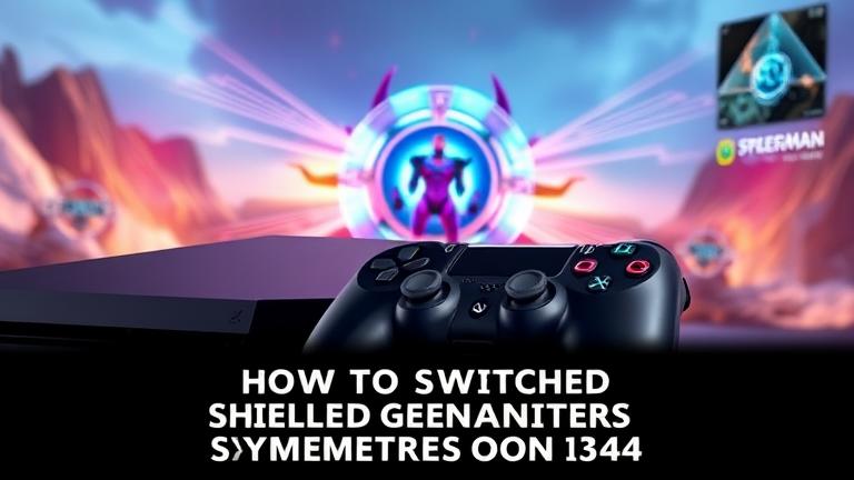 Alt text: PS4 with Symmetra deploying shield generator; gaming guide cover with vibrant, modern design.
