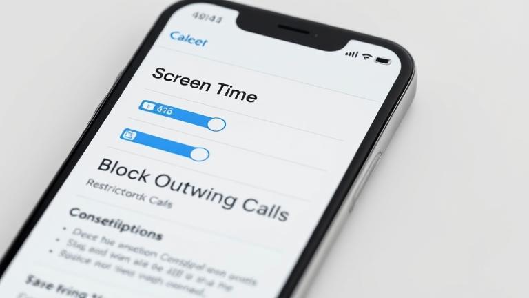 alt_text: iPhone Settings screen with "Screen Time" or "Restrictions" menu and blocking options.