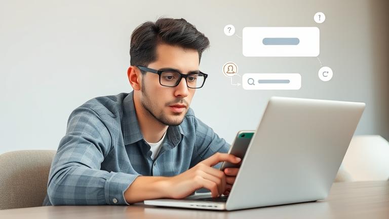 Person using device with Snapchat ghost, searching for deleted usernames via icons and symbols.