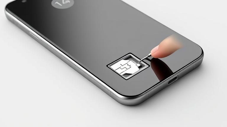 alt_text: Close-up of Moto G5 Plus showing SIM/SD tray being inserted or removed.