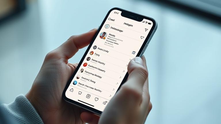 alt_text: Person with phone showing Instagram DMs, highlighting message deletion and privacy controls.