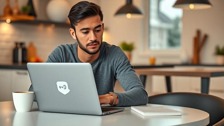 alt_text: Person focused at a table, using DoorDash app to cancel a food order in a cozy kitchen.