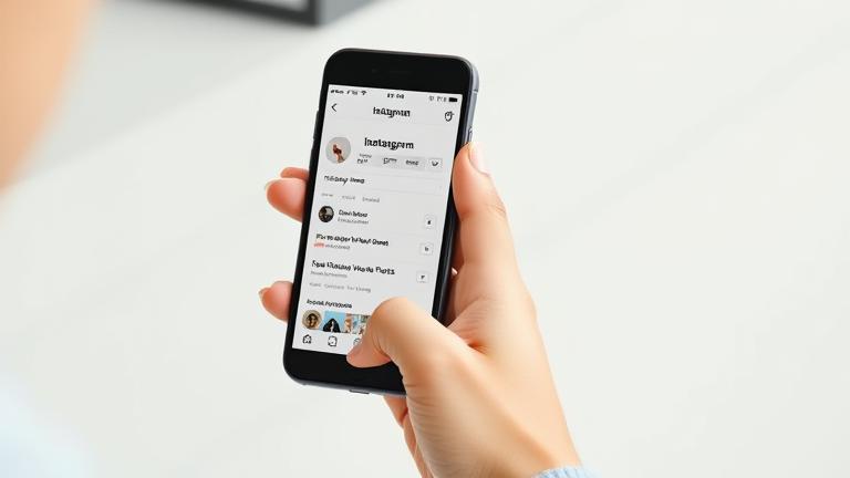alt_text: Hands holding phone with Instagram app open, showing "Recently Viewed Posts" section.