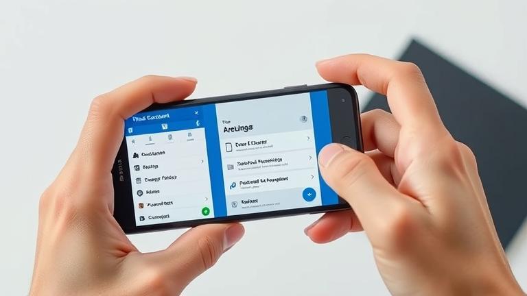 alt_text: Person holding phone with Facebook app open, showing deletion options clearly.