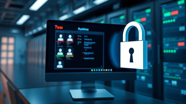 alt_text: Digital lock and user controls highlight internet user restrictions and cybersecurity.