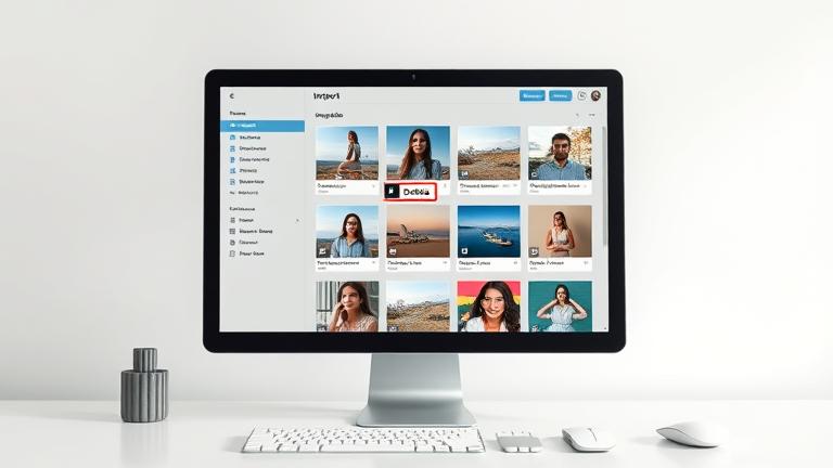 alt_text: Lightroom workspace with import panel, photos selected, trash icon hovered, modern look.