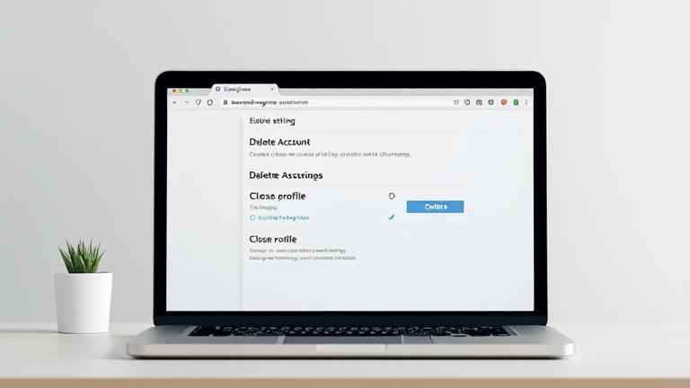 alt_text: Modern device screen showing Elitesingles account deletion with a user navigating settings.