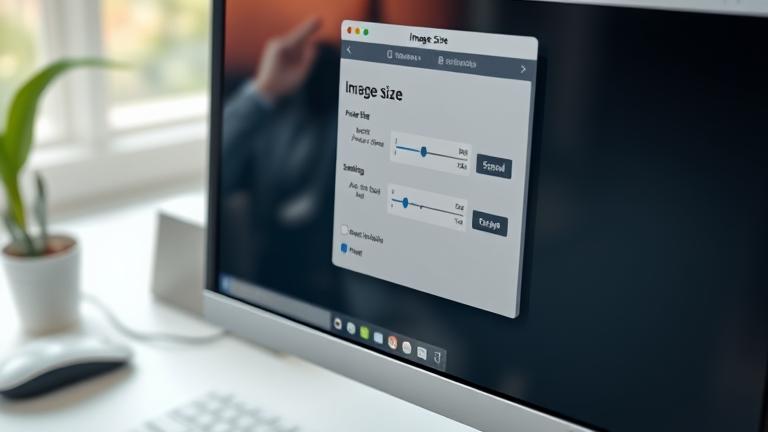alt_text: Close-up of Photoshop's Image Size dialog with a hand adjusting pixel aspect ratio.