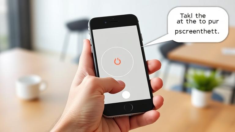 alt_text: Person holding iPhone 6, showing screenshot process in a casual, modern setting.