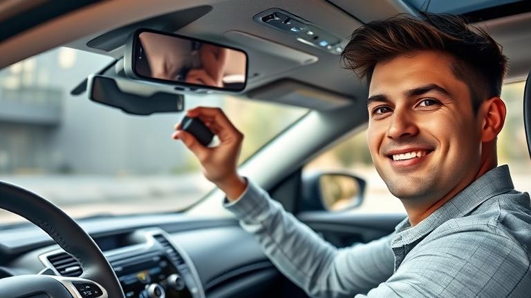 alt_text: Person adjusting car stereo volume inside a modern vehicle's detailed interior.