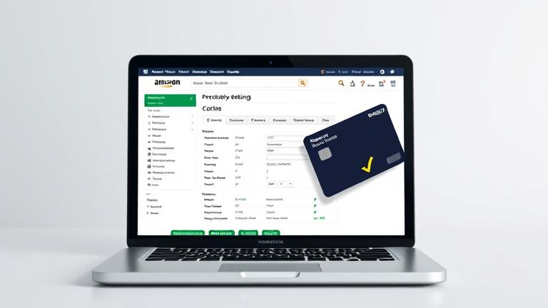 alt_text: Amazon Seller dashboard with a credit card being removed for easy account help.